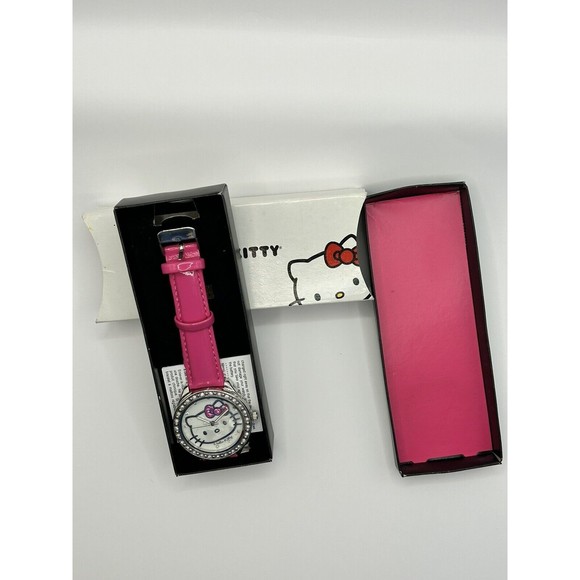 2013 Avon Hello Kitty Sanrio Womens Fashion Watch Pink Band Rhinestones … - Picture 1 of 7